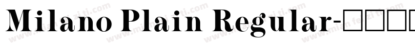 Milano Plain Regular字体转换
